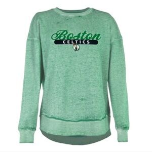 NBA Boston Celtics Women's Heathered Crew Neck Sweatshirt New With Tags